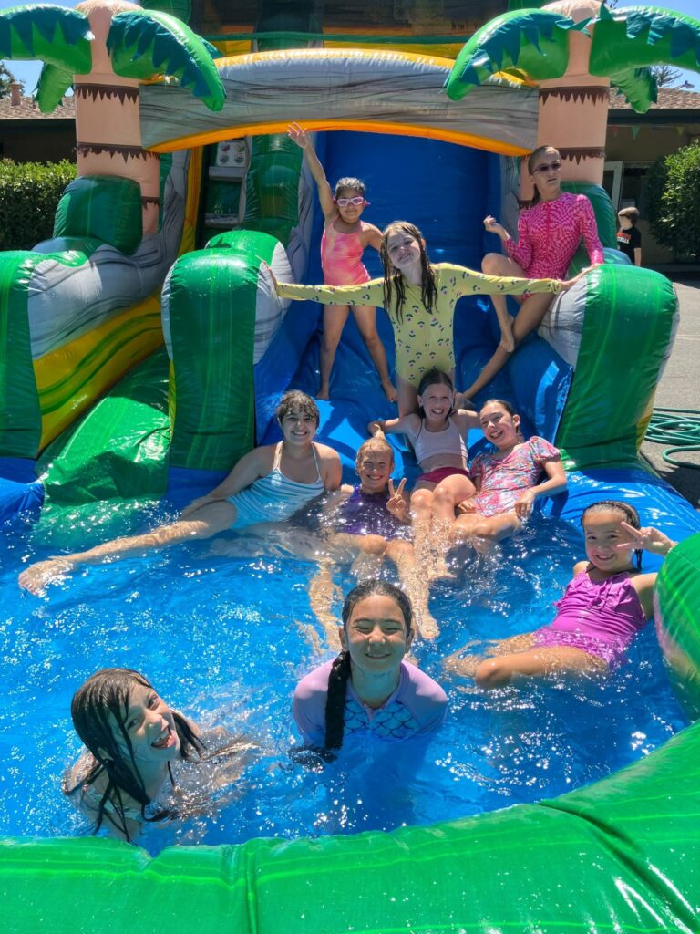 Waterslide at summercamp